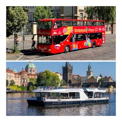 Excursão turística em ônibus hop-on hop-off pela cidade de Praga